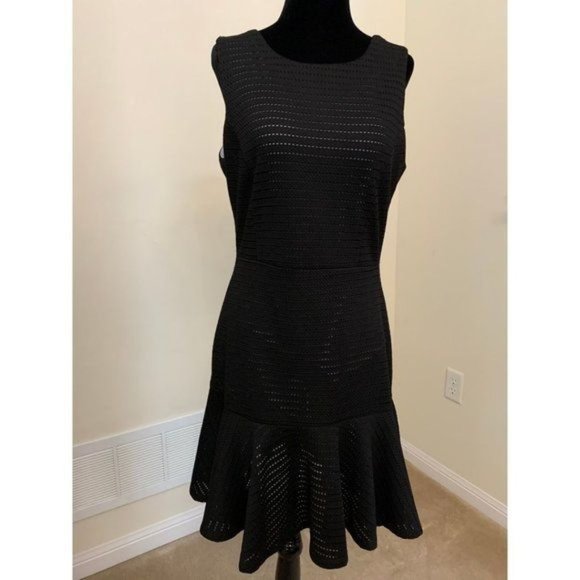 Brand New Fit and Flare Black Knit Dress. - Picture 1 of 5